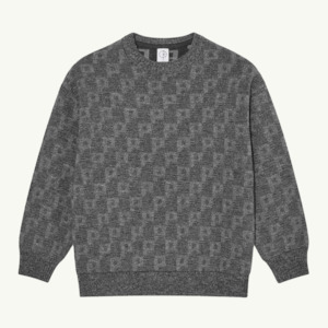 Clothing: George Sweater P Pattern - Grey