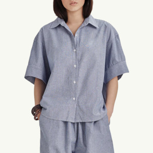 Women's Boyfriend Shirt - Pinstripe