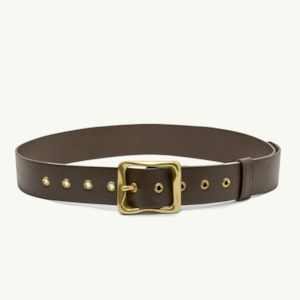 Everyday Buckle Belt - Chocolate/Gold