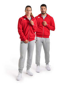 Arena Team Unisex Hooded Panel Jacket - Red