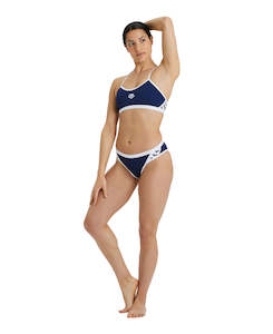 Arena Performance Women's Icons Solid Cross Back Bikini - Navy