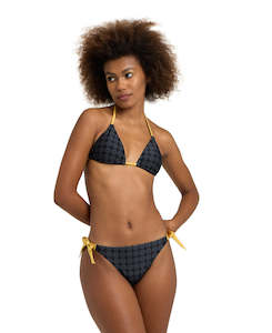 Women's Arena 50th Bikini Triangle - Black Multi-Gold