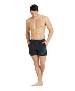 Arena Men's Logo Beach Shorts - Black-Martinica