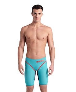 Men Technical Racing: Men's Powerskin Carbon Core FX LE Jammer Turquoise-Metallic