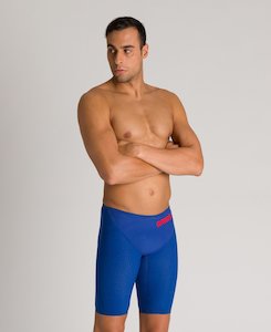 Men Technical Racing: Arena Mens Powerskin Carbon Glide Jammer Ocean Blue