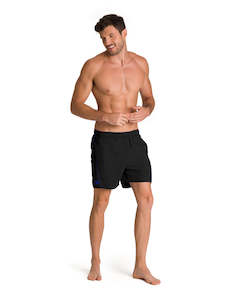 Men Training Fitness: Arena Men's Fundamentals Logo Boxers - Black-Blue