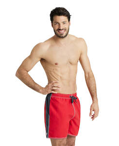 Arena Men's Fundamentals Bicolour Boxer - Red-Asphalt