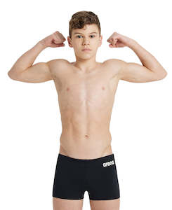 Boys Training Recreation: Performance Boy's Solid Team Swim Shorts Black