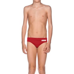 Arena Boy's Solid Brief Red-White