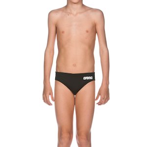 Arena Boy's Solid Brief Black-White