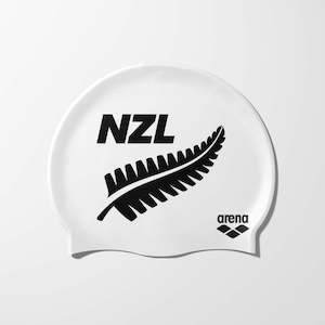 Caps: Arena Classic Silicone NZL Cap - White