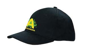 Alexandra Brushed Cotton Cap - Black