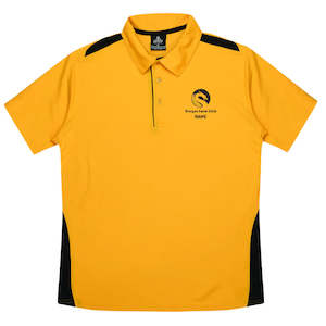 Dragons Swim Club: Dragon Swim Club Adult Paterson Polo - Gold-Black