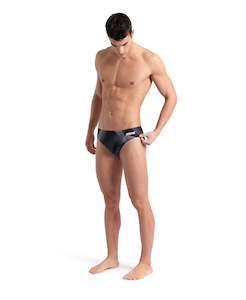 Arena Performance Men's Halftone Swim Briefs - Black