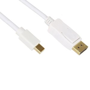 1.8m Mini Displayport to Displayport Cable White