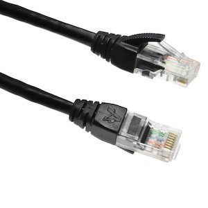 2.5m Argent Cat 5e Patch Lead Black