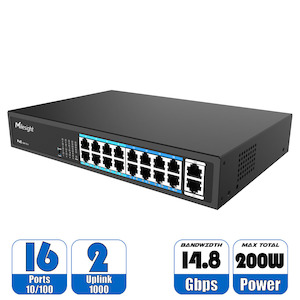 Milesight 16 Port 10/100 POE Switch