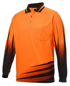 JB's Hi Vis L/S Rippa Sub Polo 6HVRL Aria Discount