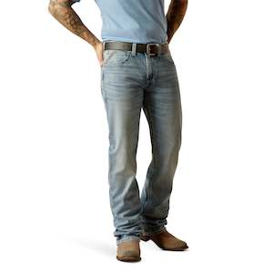 Denim: M4 Relaxed Apollo Boot Cut Jeans