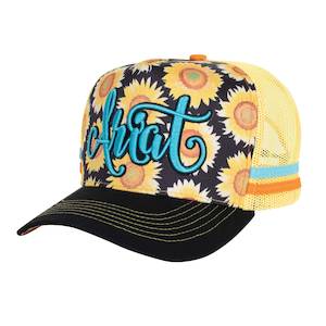 Mens Accessories: Sunflower Script Trucker Cap