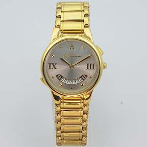 St Alexander GS511 Ladies Gold Bezel Quartz Analogue Dress Watch