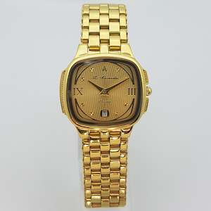 St Alexander GS522 Ladies Retro-Classic Gold Bezel Quartz Analogue Dress Watch