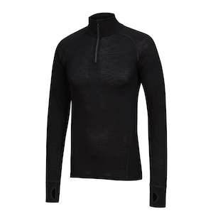 TIGER - Mens Merino Wool Big Cat Long Sleeve Zip Top