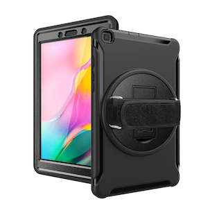 Internet only: RIN-SS-T290 | Samsung Galaxy Tab A 8.0 (2019) T290 T295 | Rainproof military grade rugged case with hand strap and kick-stand