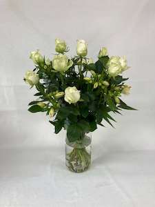 Dozen White Roses