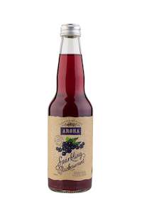 Fruit juice or fruit juice drink manufacturing - less than single strength: Aroha Sparkling Blackcurrant 12 x 330mls