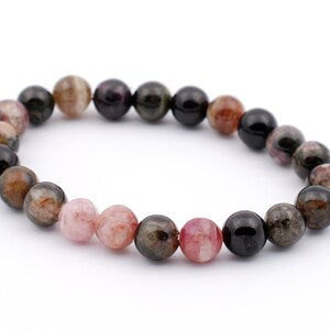 MIXED TOURMALINE BEAD BRACELET - 6mm