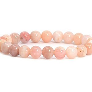 Bracelets: PINK OPAL BEAD BRACELET