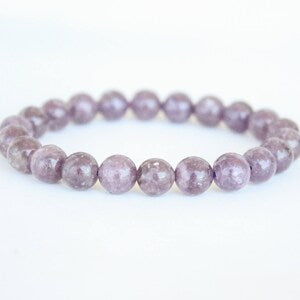 LEPIDOLITE BEAD BRACELET - 8mm