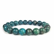 BLUE APATITE BEAD BRACELET - 8mm