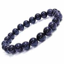 Blue Goldstone Bead Bracelet