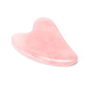 ROSE QUARTZ GUA SHA - HEART SHAPE