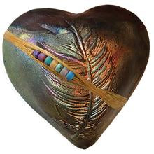 DANCING FEATHER RAKU HEART innerSpirit RATTLE