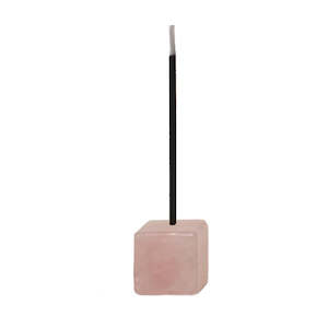 Aroha Love Rose Quartz Incense Holder | Cube