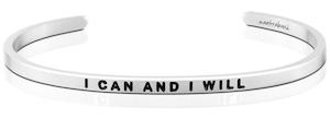 I CAN AND I WILL MANTRABAND - SILVER