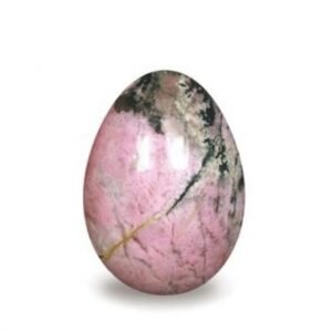 Jade Eggs Crystals: RHODONITE YONI EGGS - MEDIUM