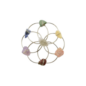 Chakra Balancing Flower of Life Healing Crystal Grid + Moon tuning fork