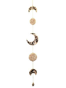 Crystal Grids: Resin Moon Phase Wall Hanging