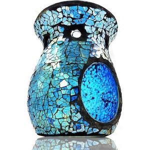 Blue and Silver Mosaic Scented Melt Burner