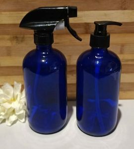 500ml Blue Glass Bottle – Seconds