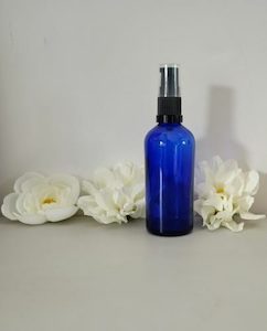 100ml Blue Glass Bottle with Serum Top