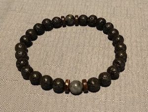 Volcanic Lava and Moonstone Aromatherapy Diffuser Bracelet – Reduced