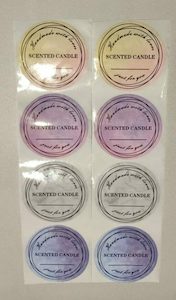 Scented Candle Labels x 8