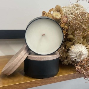 Coconut Wax Candle - 180ml Black Tin