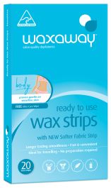 WAXAWAY - RTU SENSITIVE 20's WAX STRIPS (BODY)