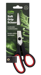 Icon Scissor Soft Grip 7.5 Inch Black Handle